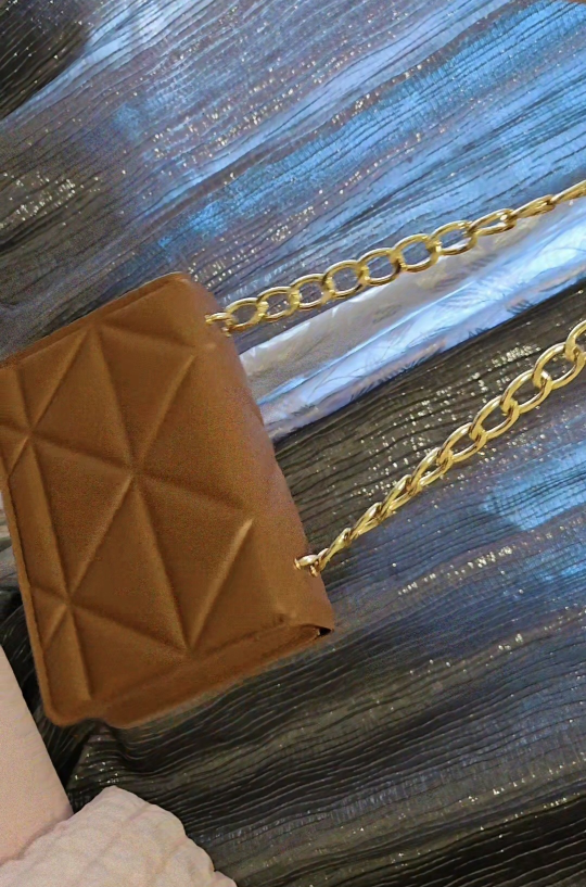 Brown Quilted Chain Bag - photo 3