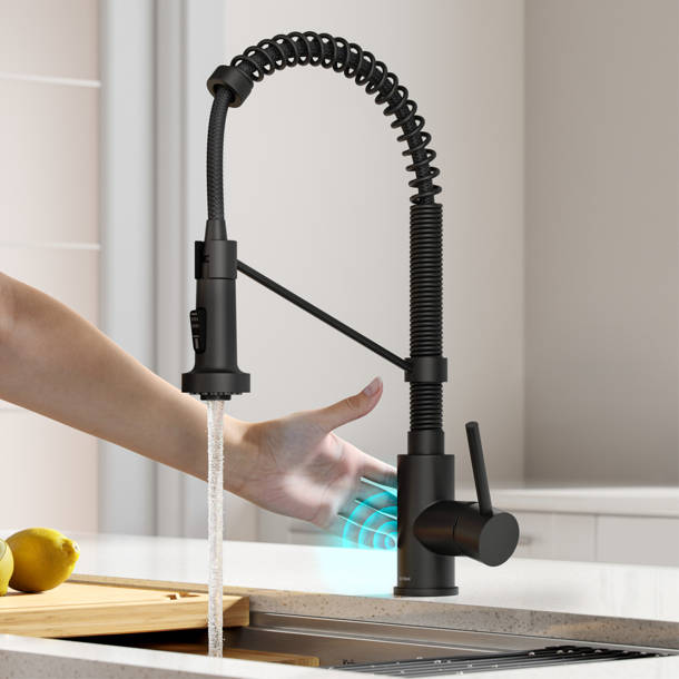 Touchless Kitchen Faucet with Digital Display - Black - photo 2