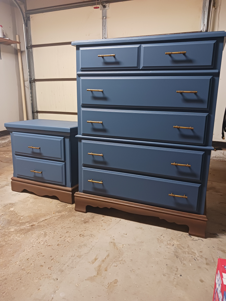 Refinished dresser and nightstand