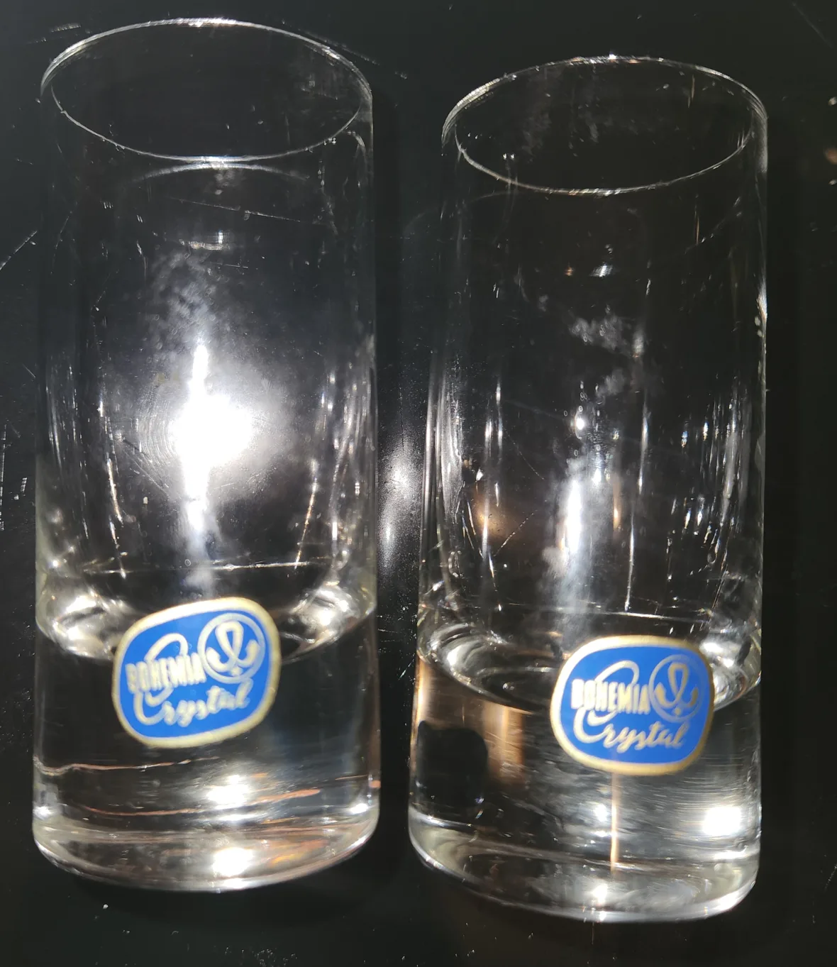 Genuine crystal tall shot glasses thumbnail