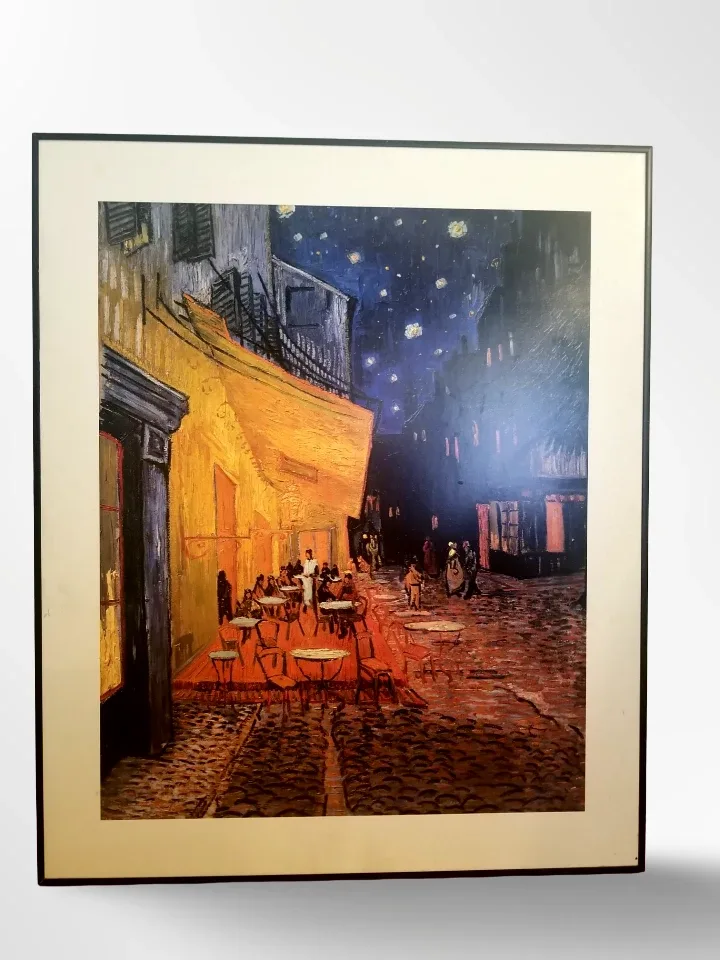 Van Gogh - Cafe Terrace at Night Framed Print thumbnail