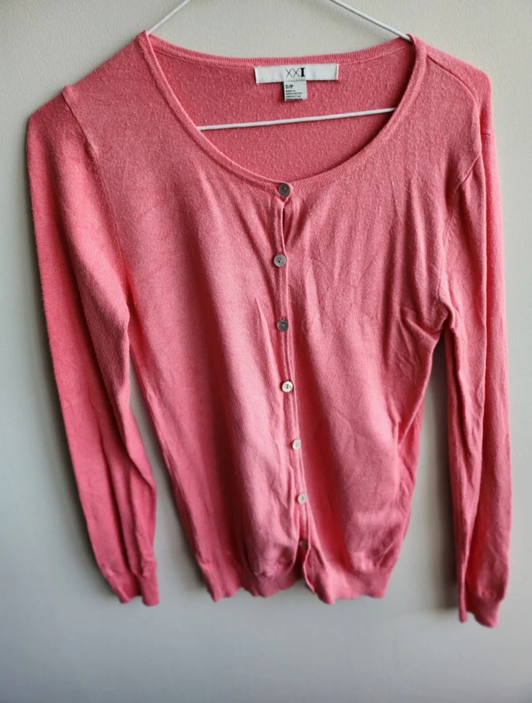 XXI Pink Cardigan - Size S 🇨🇦 thumbnail