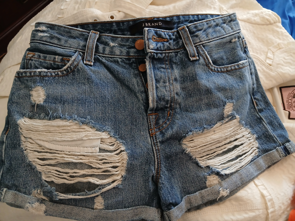 J Brand Distressed Denim Shorts SIZE 24