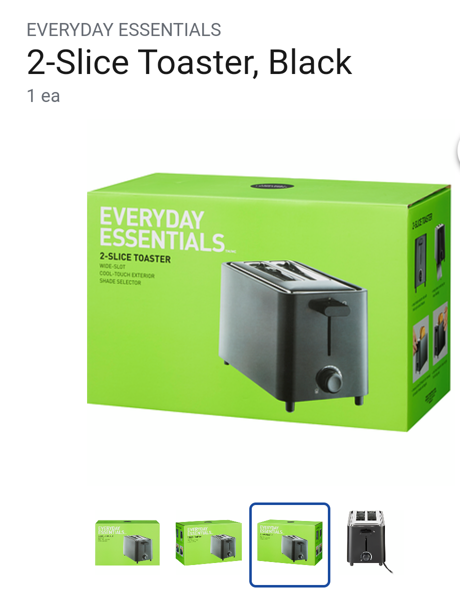 Everyday Essentials 2-Slice Toaster - Black - photo 3
