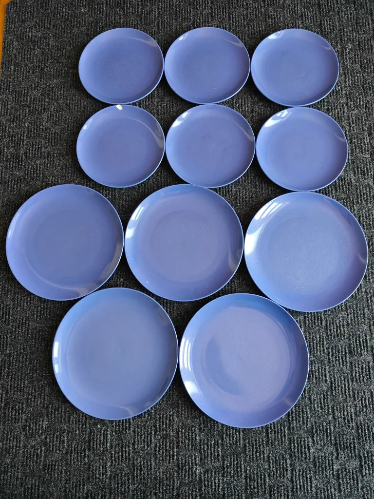 Set of 11 Modern Blue Dinner & Salad Kitchen Plates 10.5" & 8.3" thumbnail