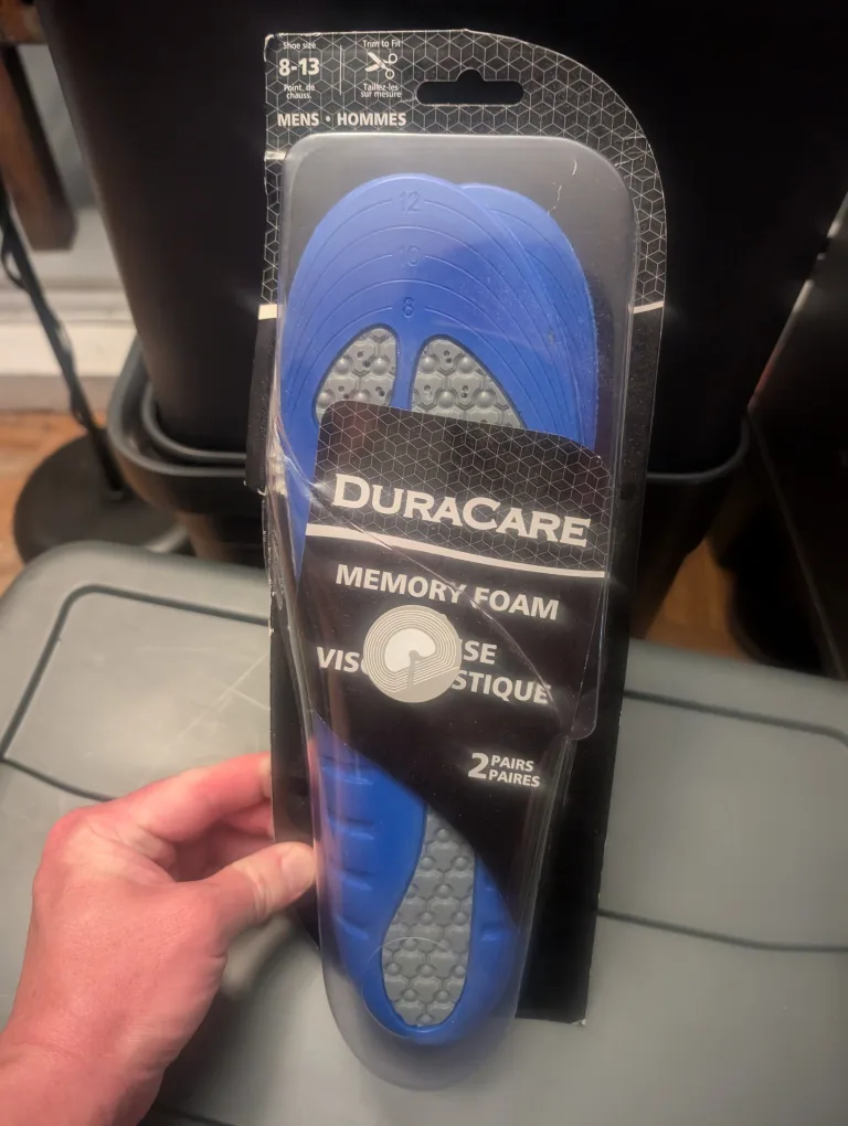 One pair of DURACARE Memory Foam Men's Insole Size 8-13 thumbnail