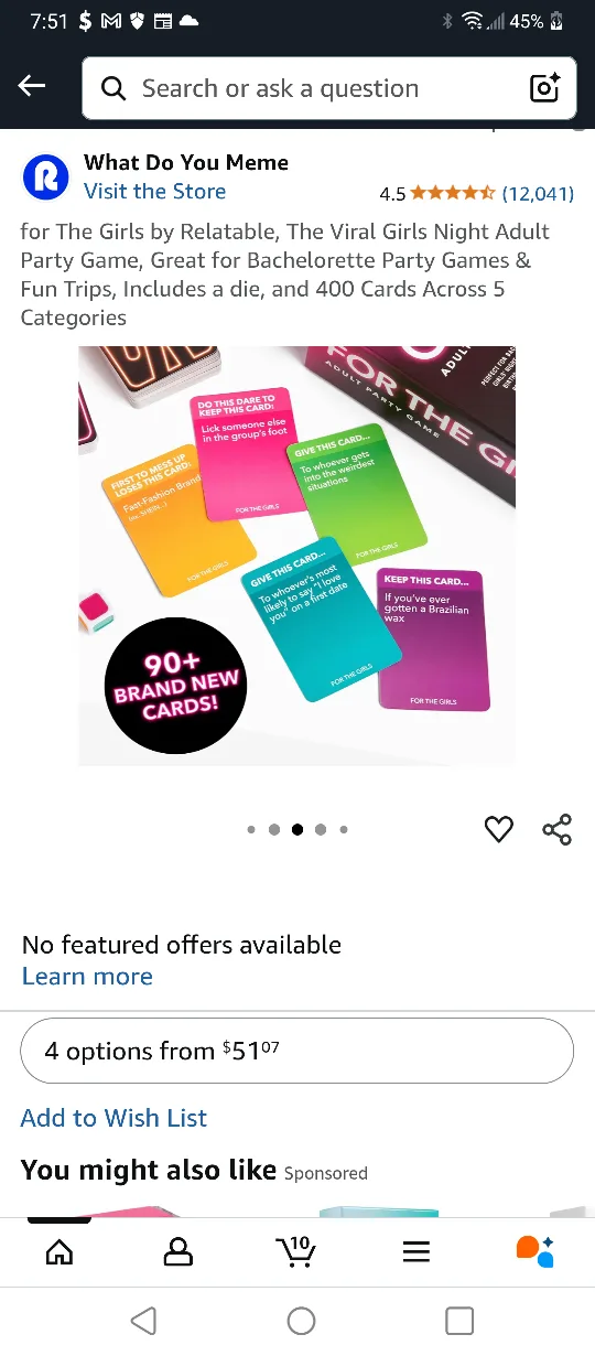 💚FOR THE GIRLS ADULT PARTY GAME! SEALED image indicator(3)