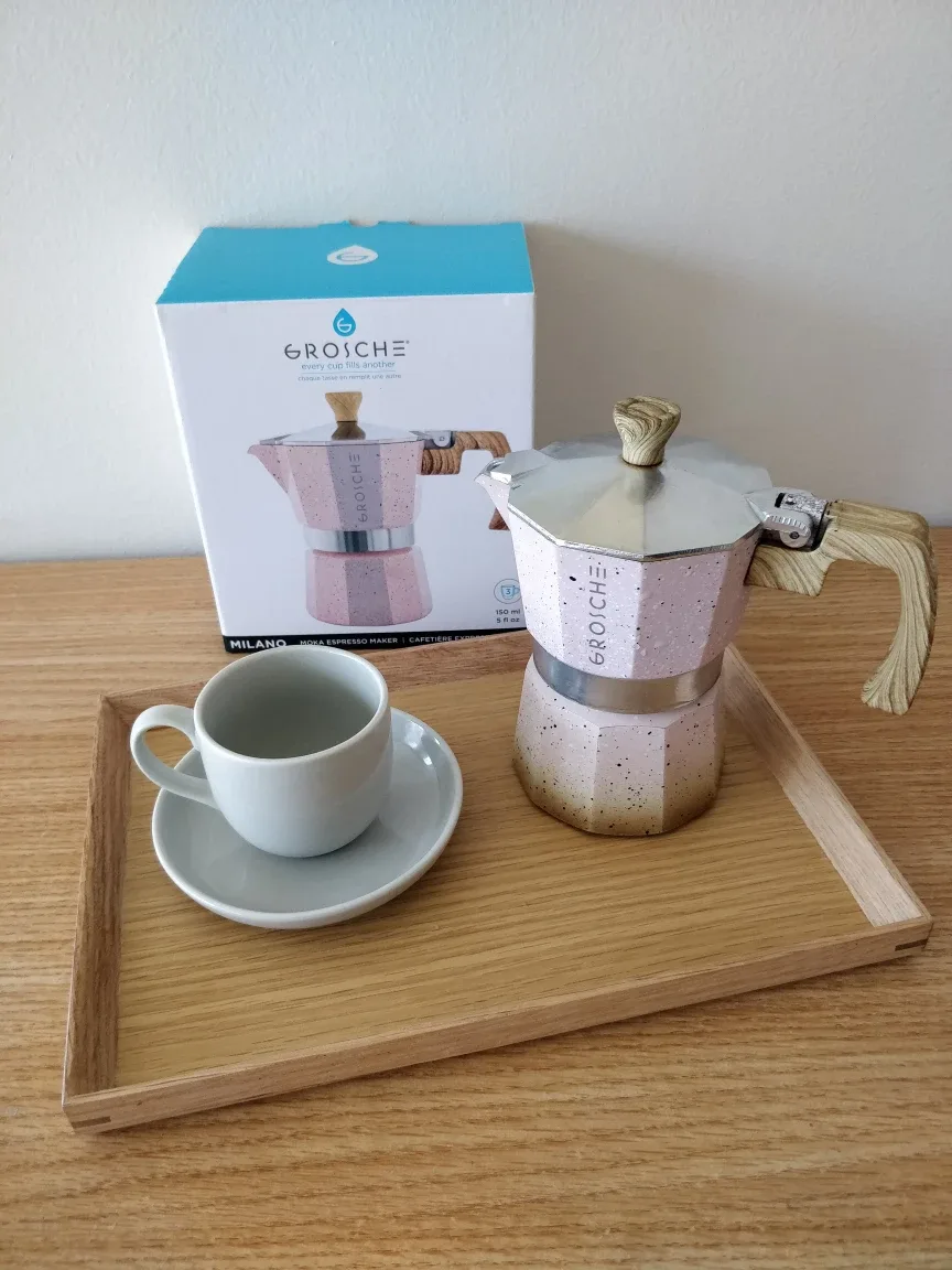 Espresso coffee set (Grosche moka espresso maker+ cup+Muji tray) thumbnail