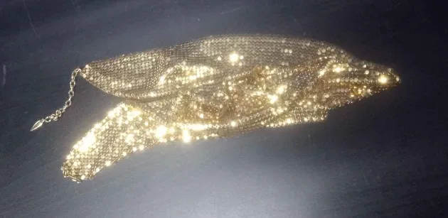 Vintage Whiting & Davis Gold Mesh Necklace image indicator(3)