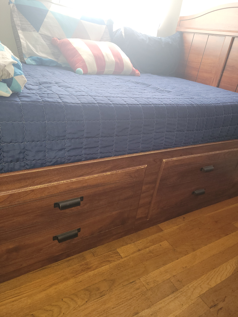 Wooden Bed Frame with Drawers - photo 2