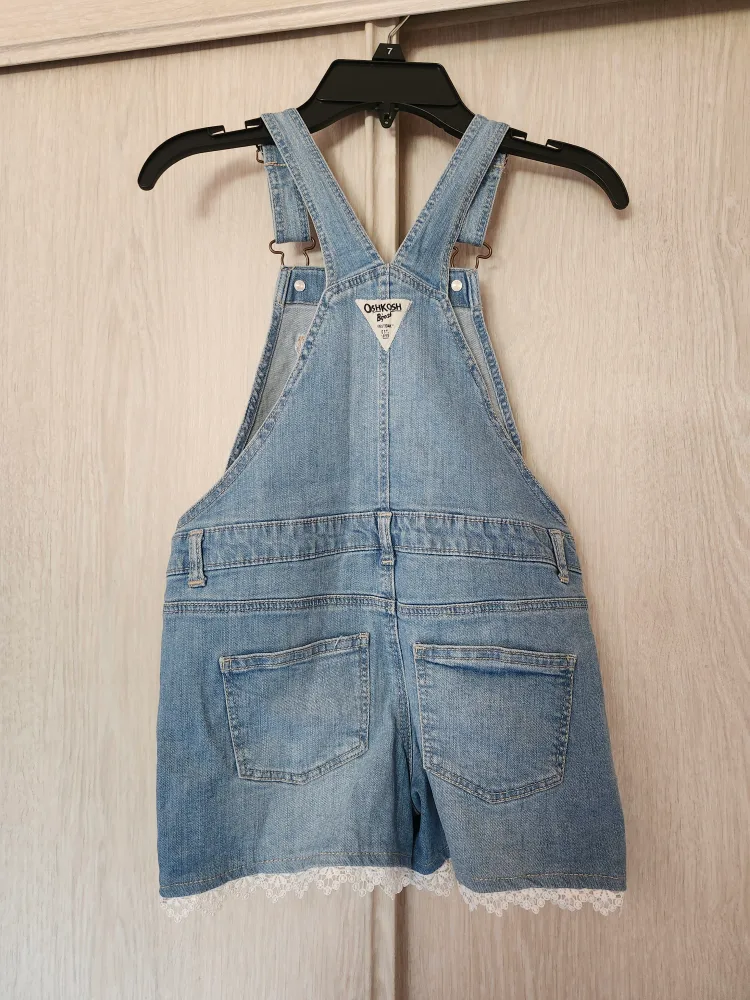 Oshkosh Kid Girl Denim Romper  - Size 7/7A image indicator(2)