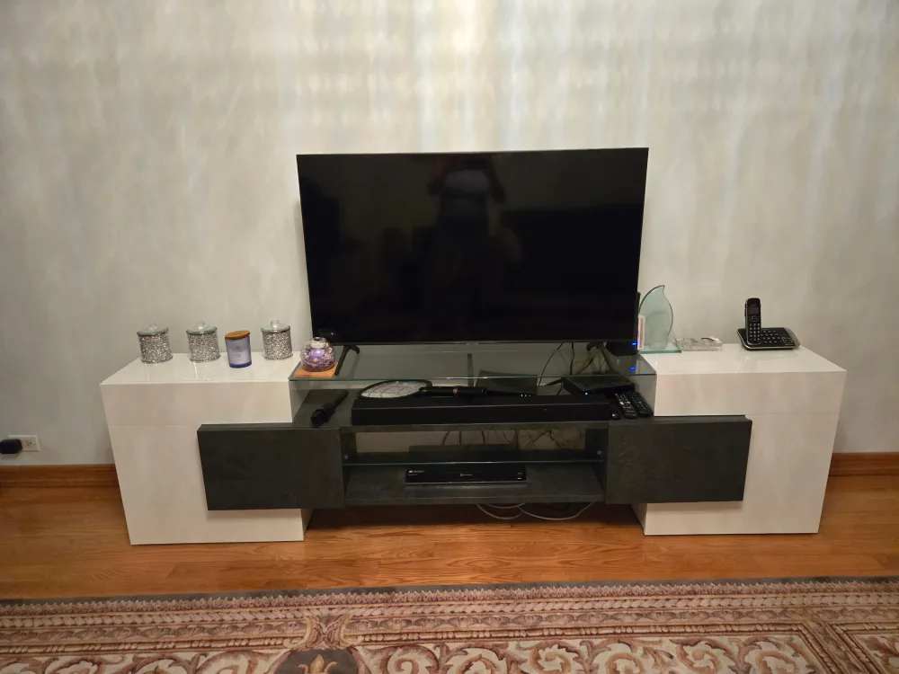 TV stand with glass top thumbnail