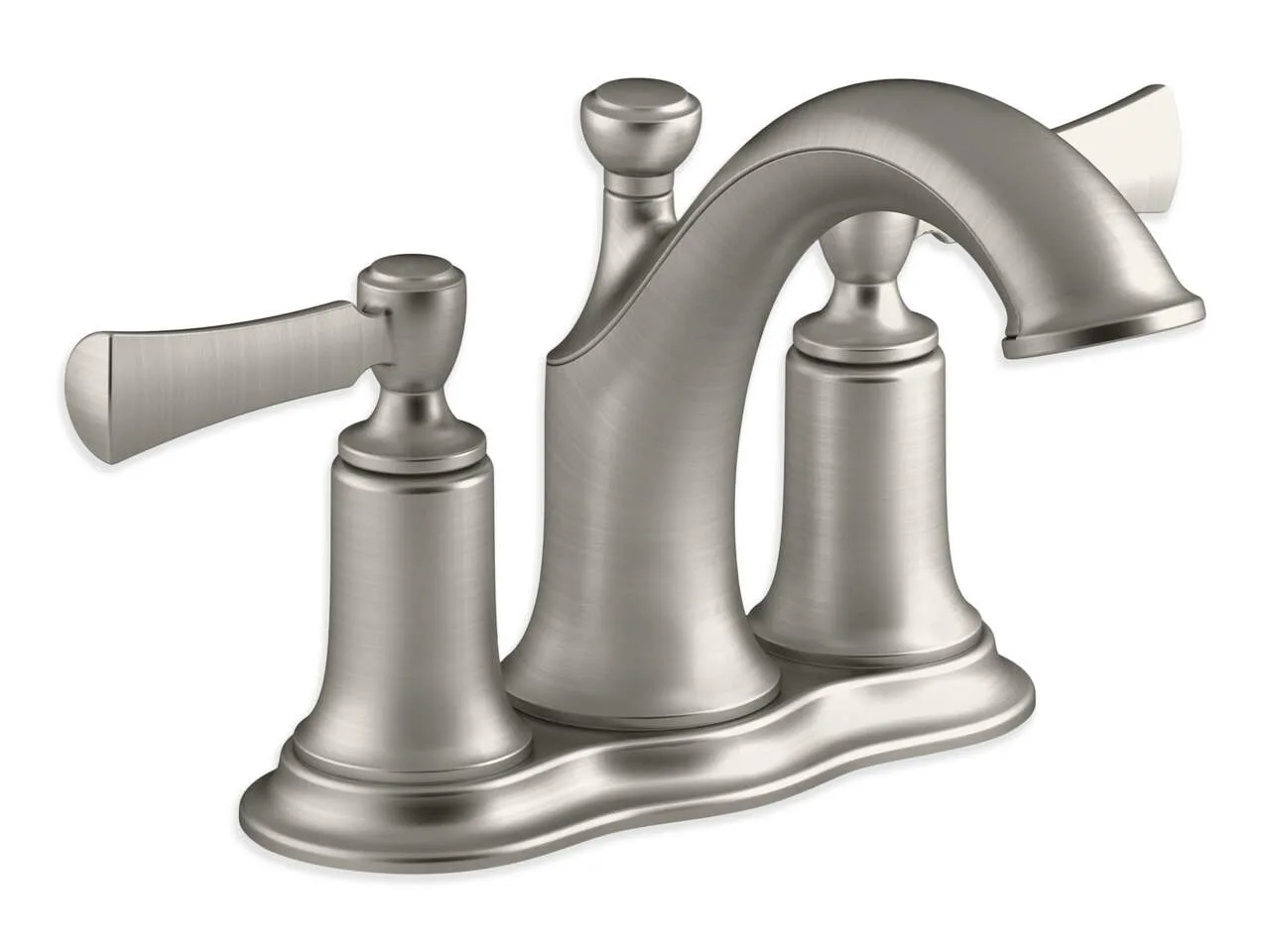 Kohler Elliston Centerset Bathroom Sink Faucet Brushed Nickel image indicator(5)