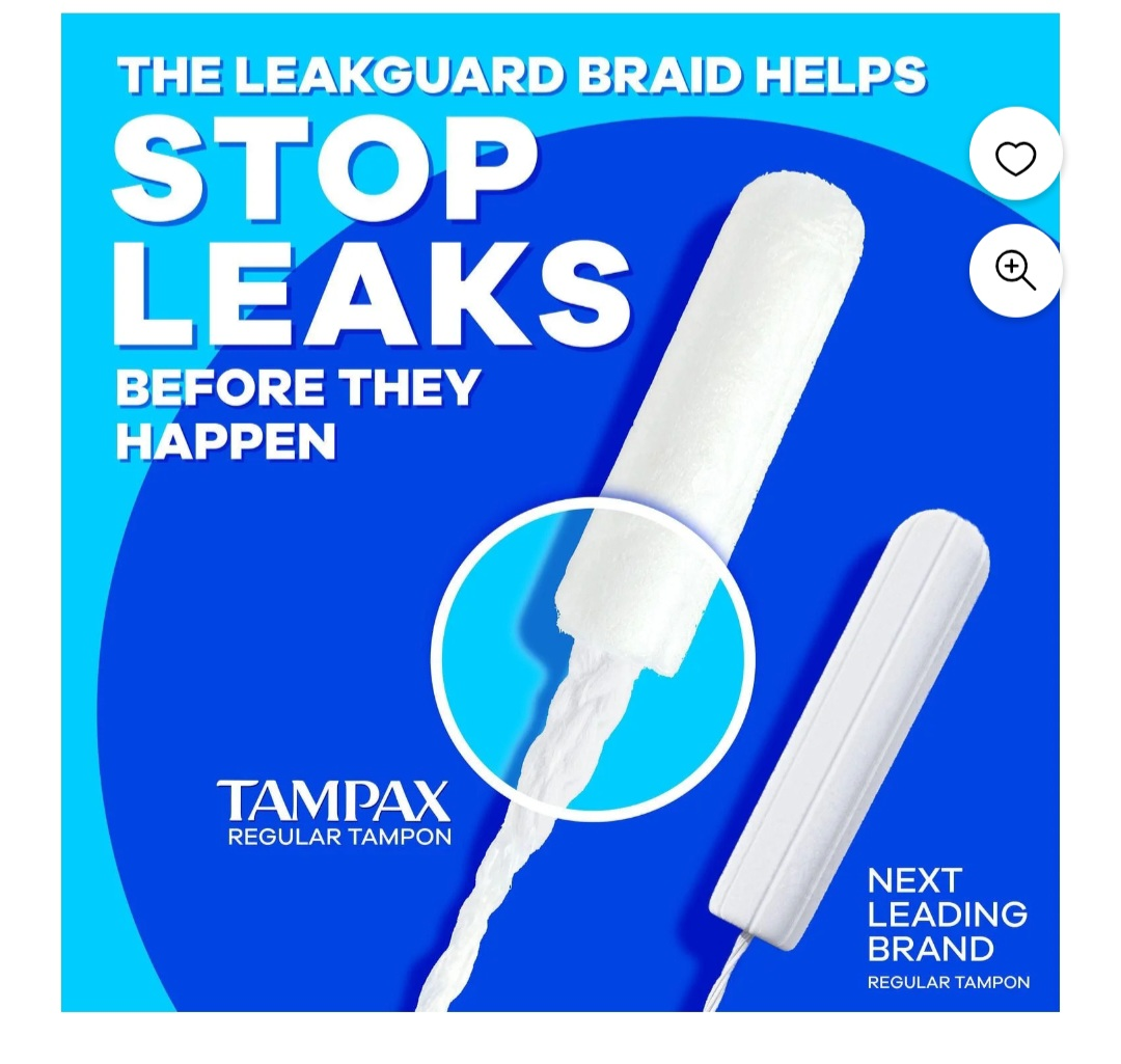 Tampax Pearl Tampons, with LeakGuard Braid, Super Absorbency, - photo 5