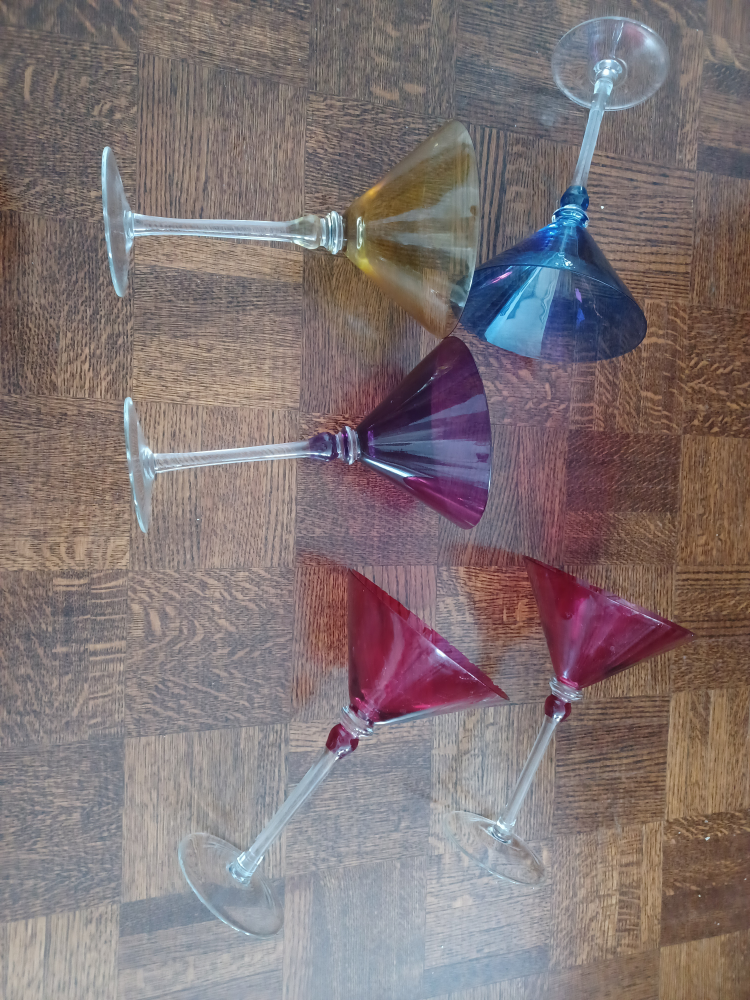 Set of 5 Martini Glasses - Multi-Colour - photo 2