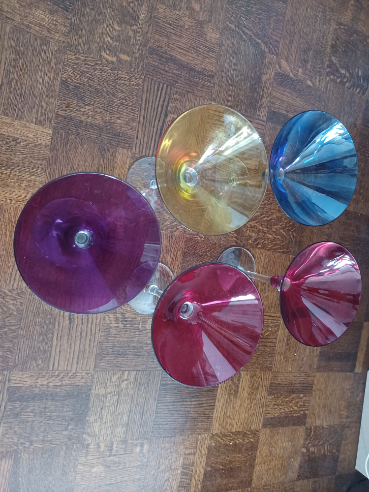 Set of 5 Martini Glasses - Multi-Colour - photo 4