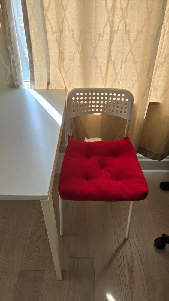 IKEA White Table & 2 Chairs thumbnail
