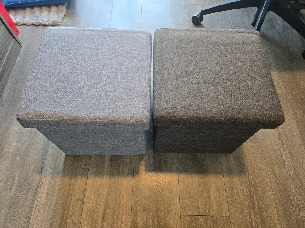 Foldable Square Storage Ottoman thumbnail