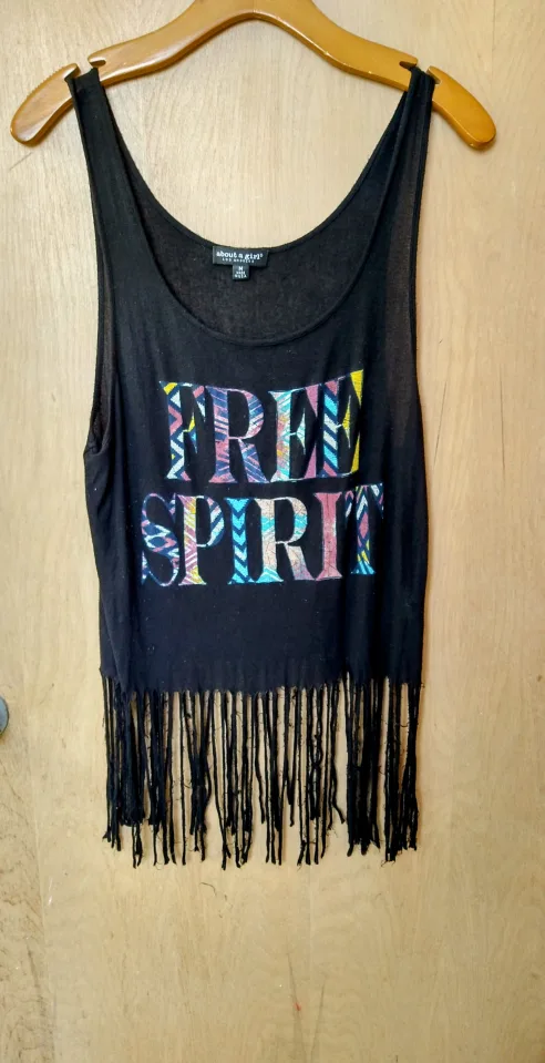 ABOUT A GIRL FRINGE MEDIUM FREE SPIRIT TANK TOP thumbnail