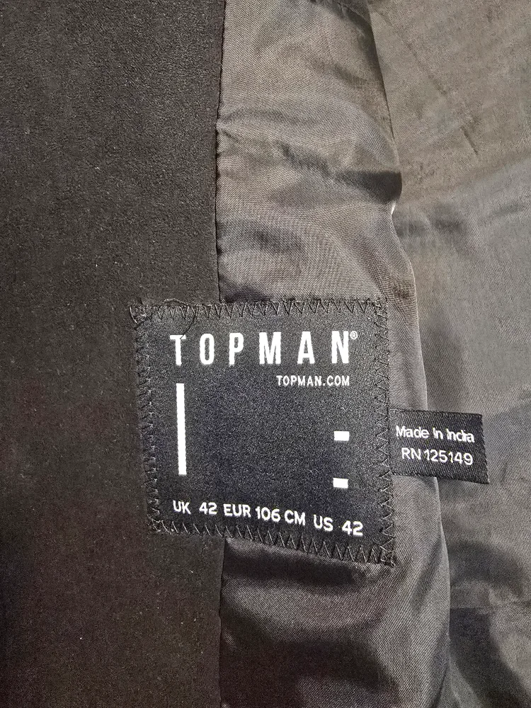 Topman Black Bomber Jacket Size 42 image indicator(2)