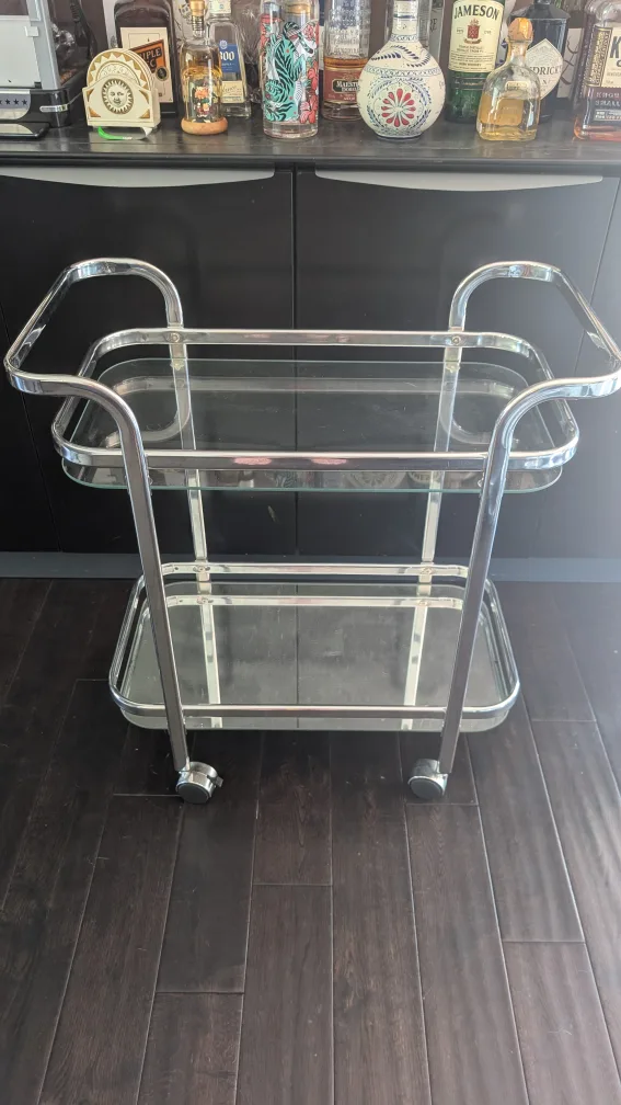 Chrome & Glass Bar Cart from Wayfair thumbnail