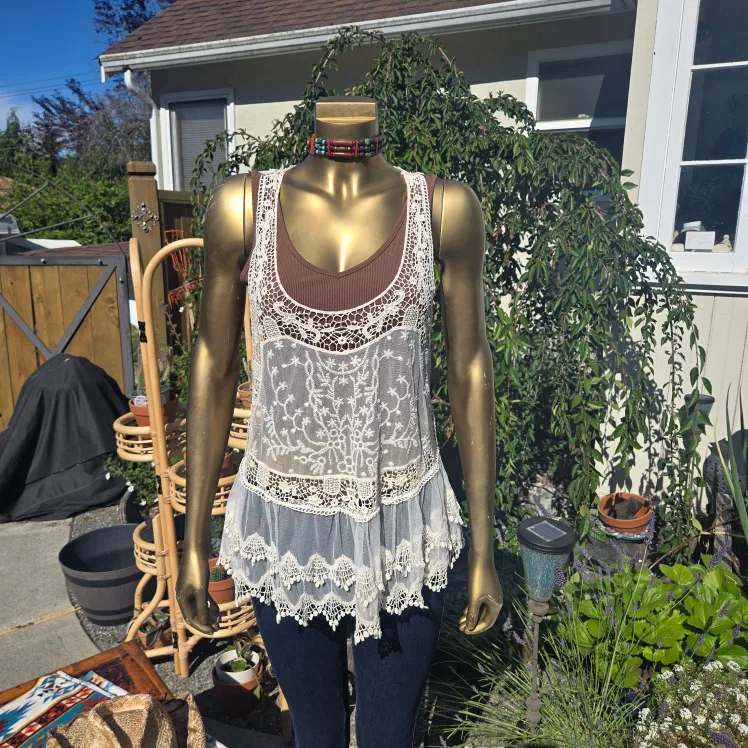 Lace Tank Top - Ua Los Angeles Size M/L thumbnail