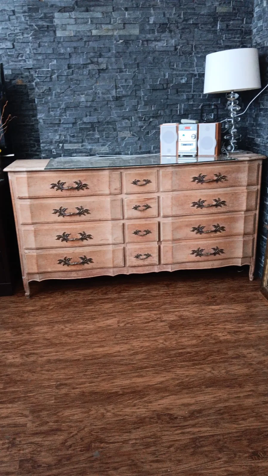 Vintage Dresser with Glass Top thumbnail
