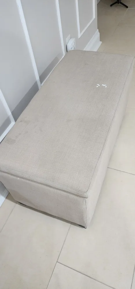 Beige Storage Ottoman thumbnail