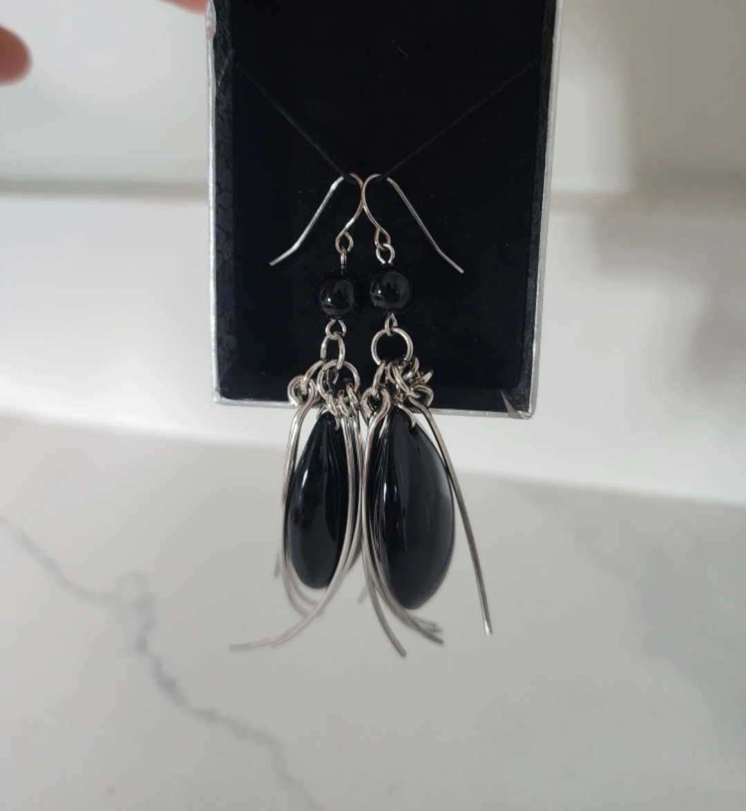 Black Dangle Earrings