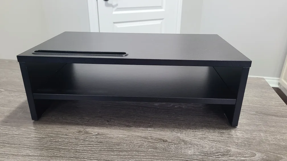 Black Monitor Stand with Phone Holder & Storage thumbnail