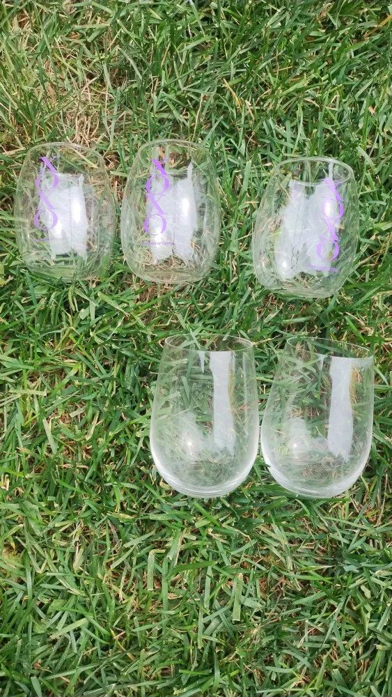 Mixed Set of Glass Stemware