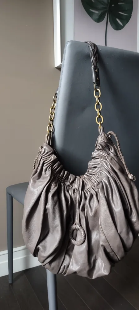 BCBGMAXAZRIA sofe  cowhide Hobo Bag image indicator(3)