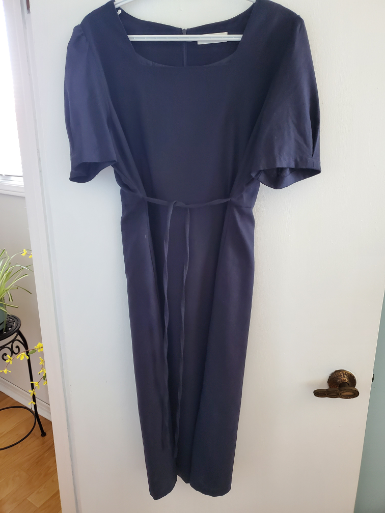 Navy Blue Linen Dress - photo 2