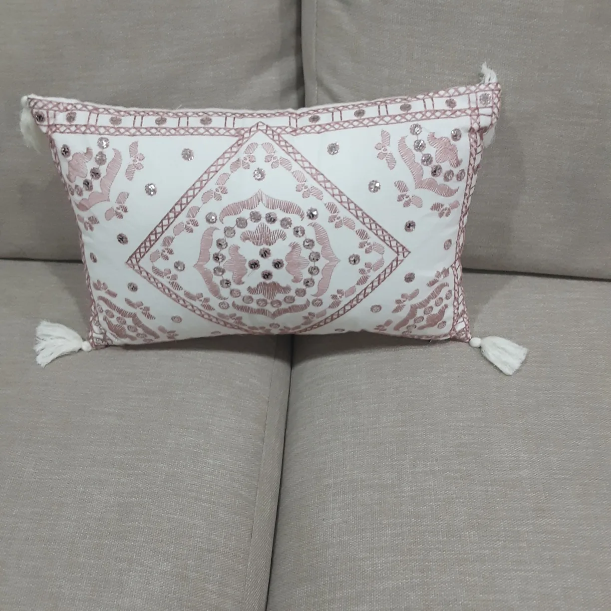 Decorative Throw Pillow - Embroidered Design thumbnail