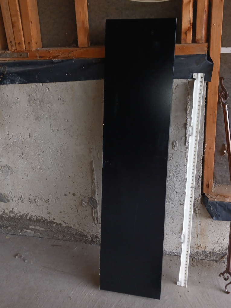 Black Shelf with metal bracket