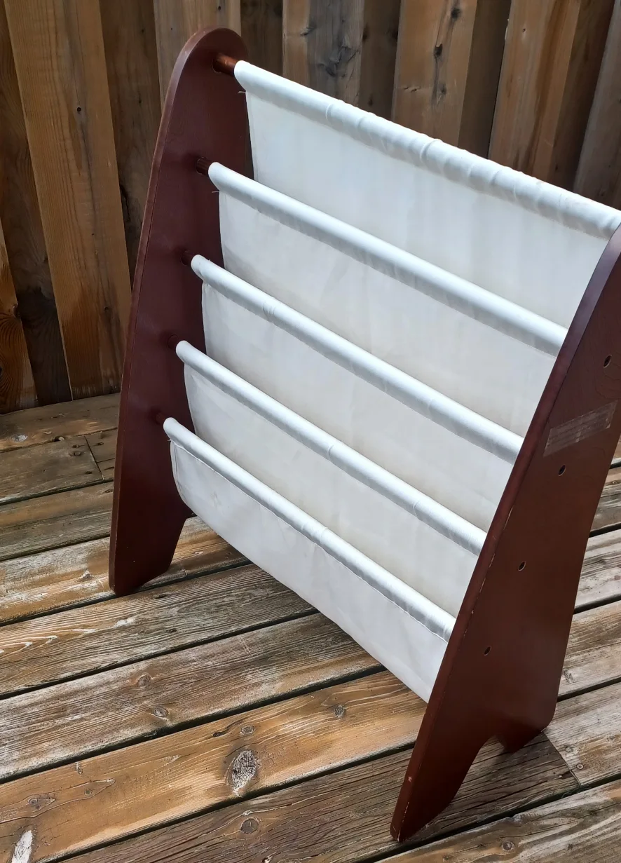 Kids Book Rack - Brown & White thumbnail