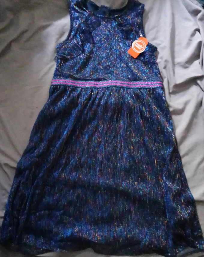 Wonder Nation Crinkle Mesh Dress XL (14-16) thumbnail