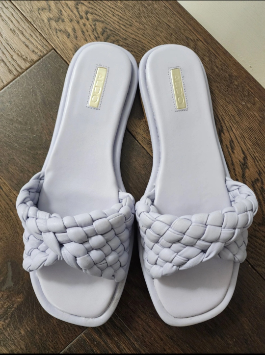 Aldo Lavender Woven Sandals