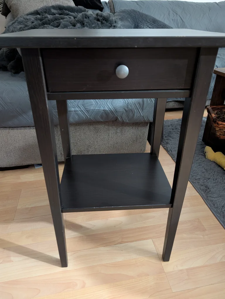 IKEA Nightstand with one drawer (Black) thumbnail