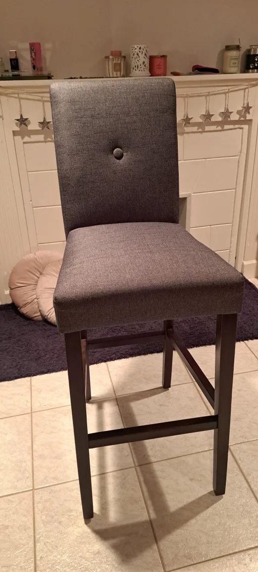 Grey Upholstered Bar Stool thumbnail