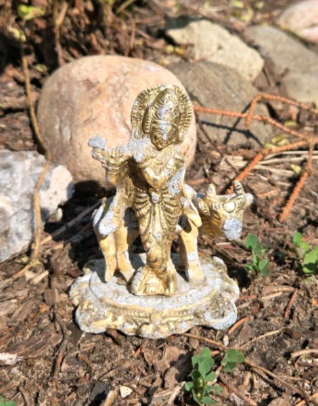 Krishna garden figurine thumbnail