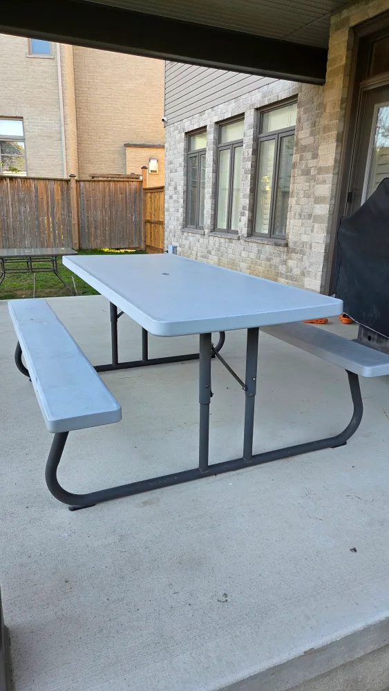 Picnic Table with Attached Benches image indicator(2)