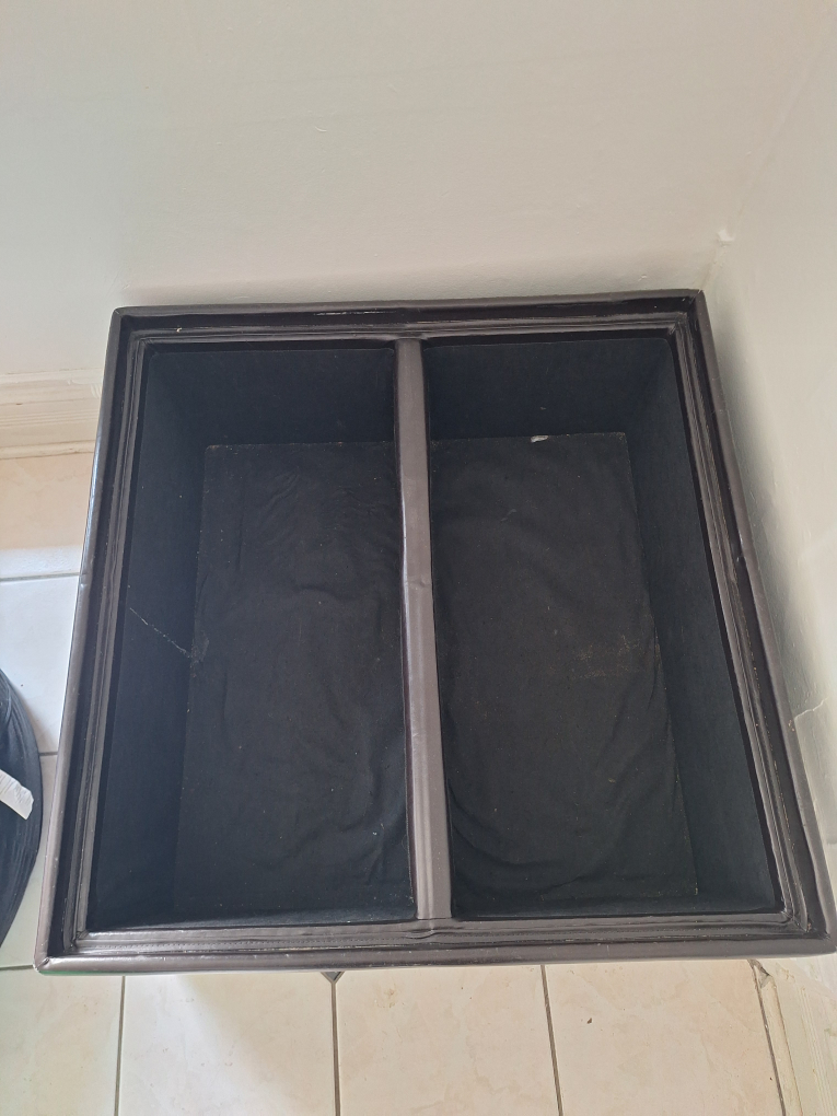 Dark Brown Storage Ottoman - photo 2