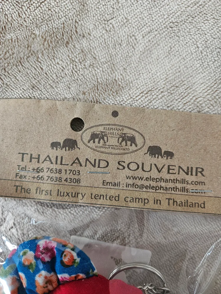 Elephant Hills Thailand Souvenir Keychain - New, sealed image indicator(3)