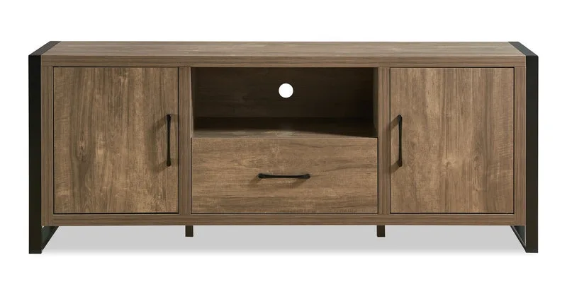 Brown Wood TV Stand Media Console thumbnail