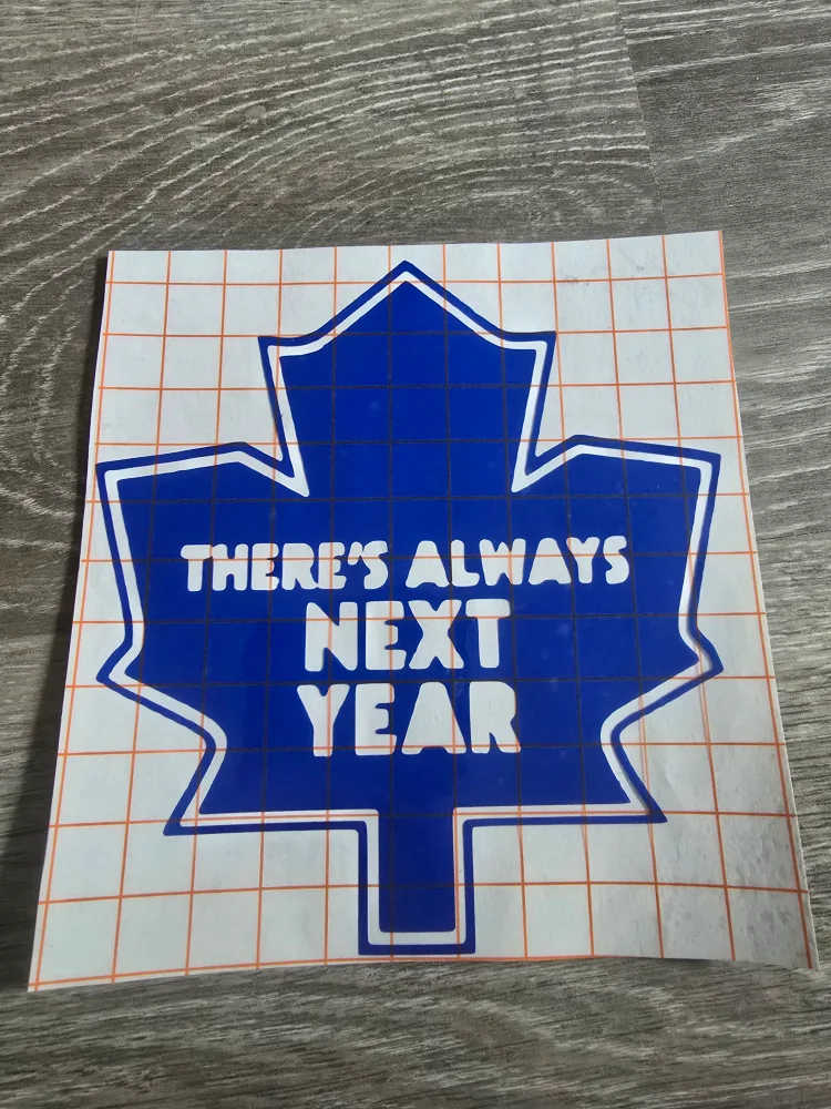 Blue 6 inch Toronto Maple Leafs Parody "Always Next Year" Decal thumbnail