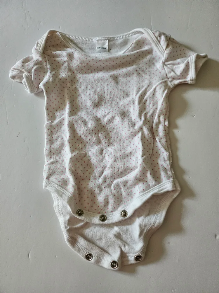 Baby Gear White Polka Dot Onesie 🇨🇦 thumbnail