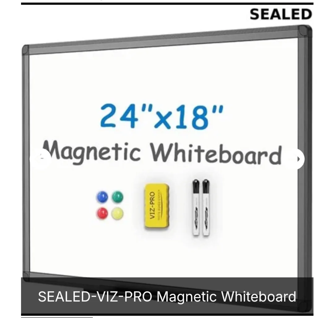 New VIZ-PRO Magnetic Whiteboard/Dry Erase Board 24 x 18 in thumbnail