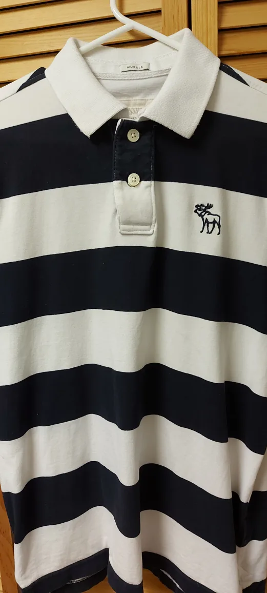 Abercrombie & Fitch Striped Rugby Polo - XL thumbnail