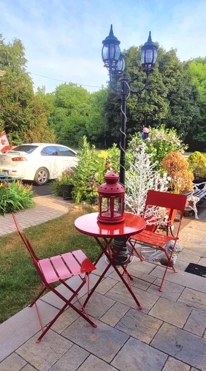 Red Bistro Set - Table & Chairs thumbnail